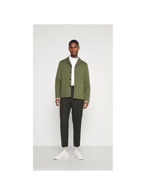 𝅺BNWOT Selected Homme Mens Button Green Shirt "Hybrid Blazer" Jacket New